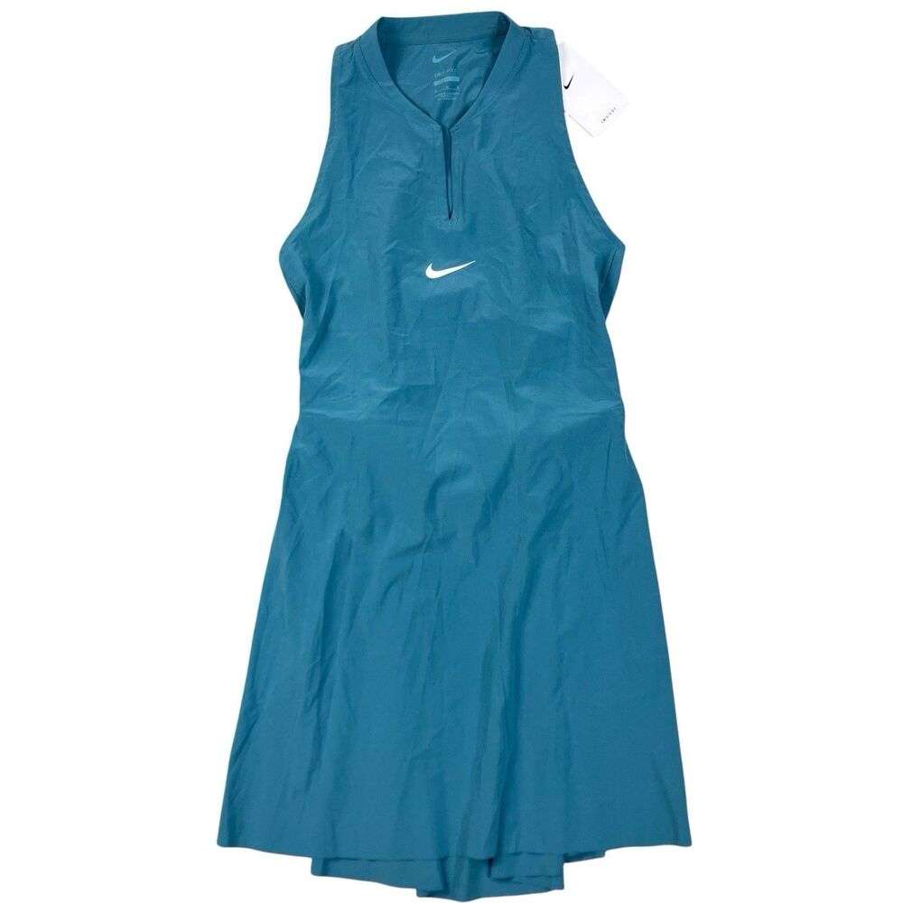 Nike Tennis Dress Womens M Blue Advantage Dri-FIT Cutout Sporty DX1427-440